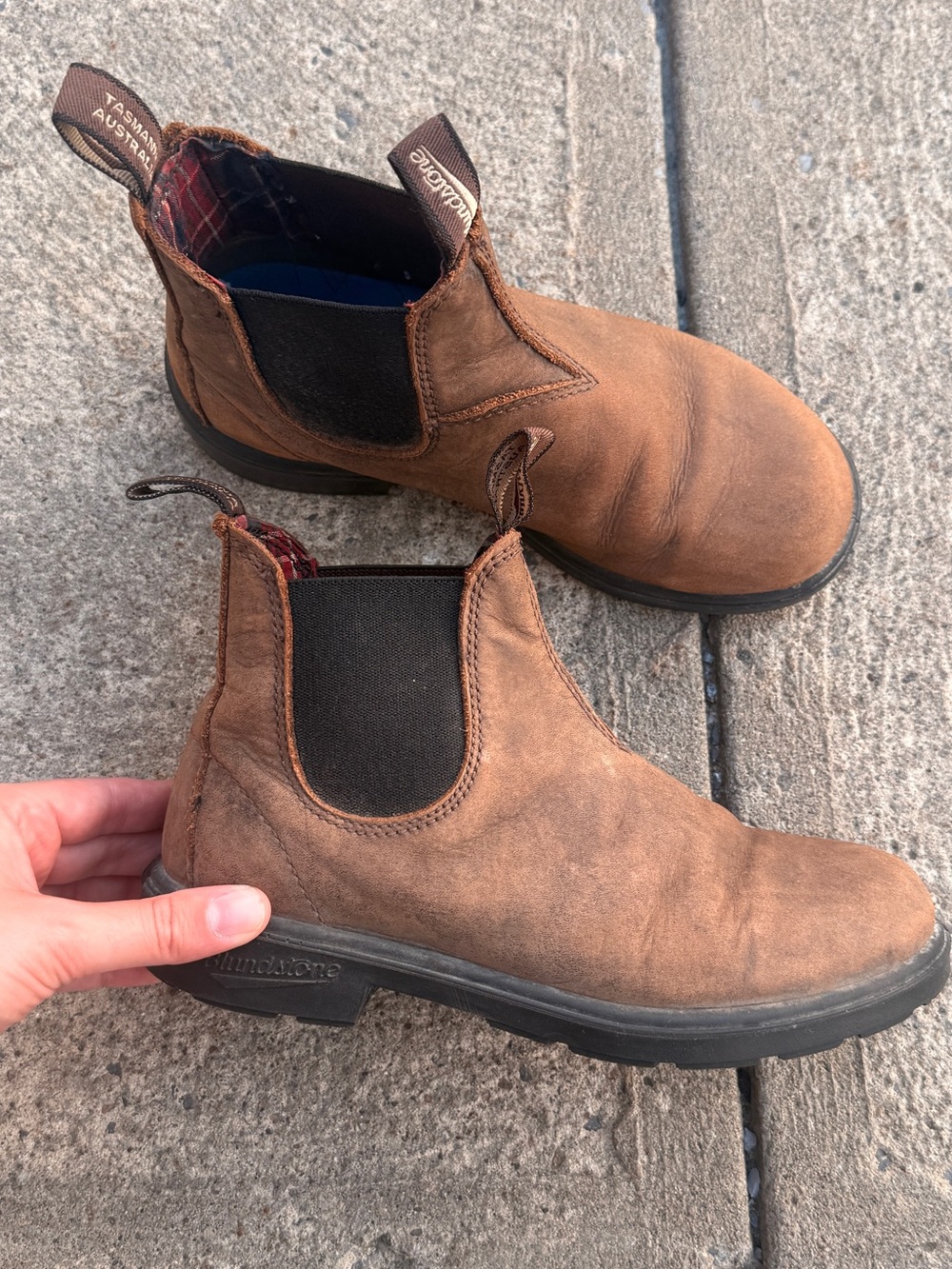 Women’s Brown Chelsea Work Boots - Slip-On Leather Style Size 5 - Picture 6 of 7